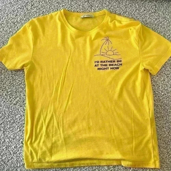 Zara yellow tshirt - Picture 1 of 2